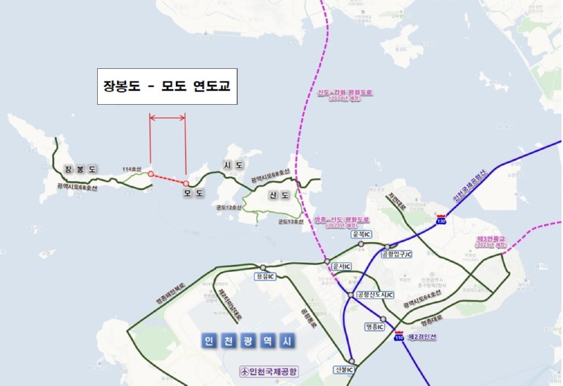 옹진군 숙원사업 장봉도-모도 연도교 기획재정부 예비타당성조사 대상 선정).jpg