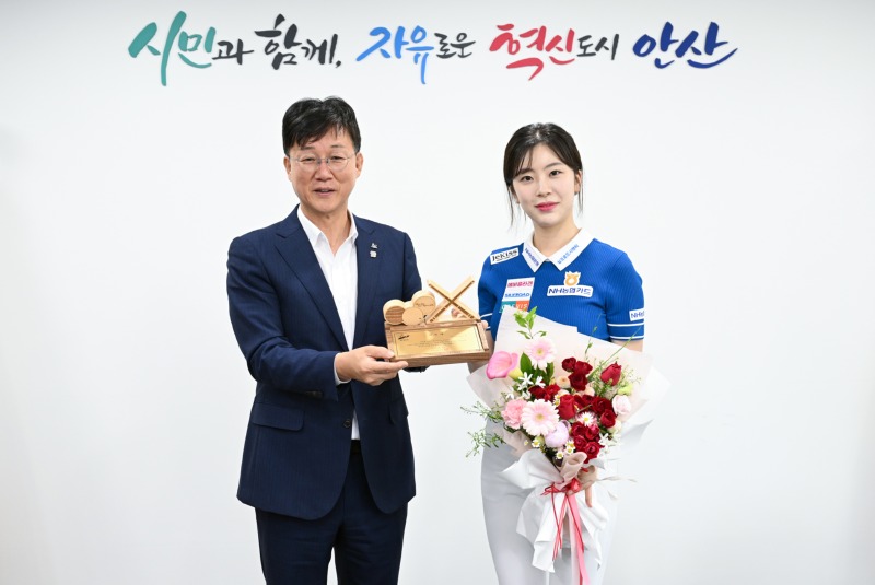 안산시, 프로당구 선수 정수빈 홍보대사 위촉… 스포츠 문화 도시 알린다.jpg